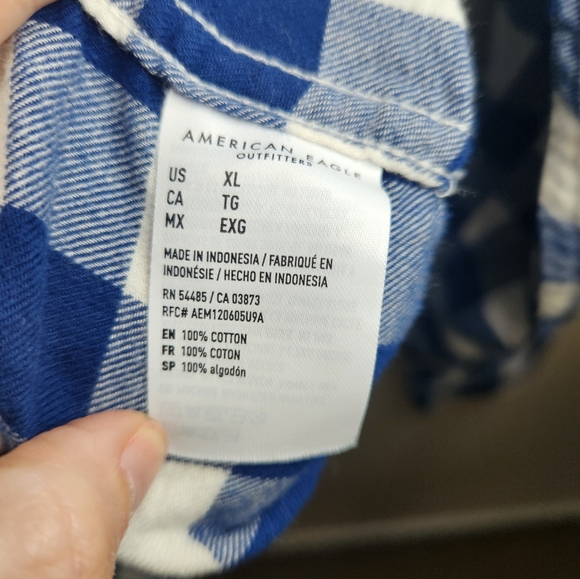 Men's American Eagle Outfitters Super Soft Plaid Flannel Shirt Sz XL - Picture 3 of 6